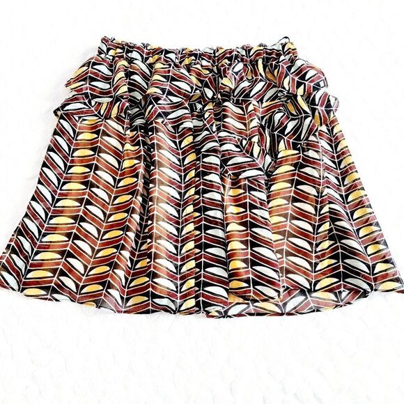 Scotch & Soda mini skirt patterned ruffle 90s vibes small red yellow - Picture 1 of 6